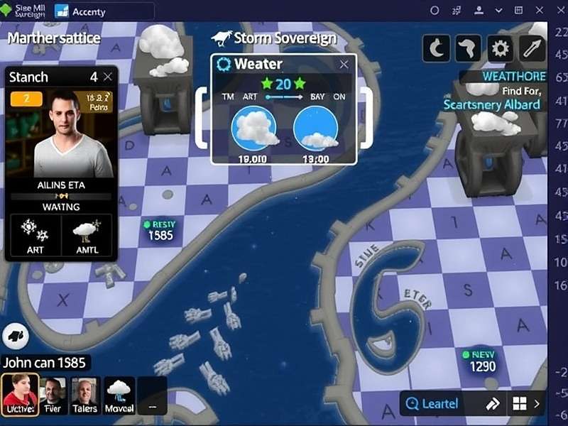 Storm Sovereign gameplay showing weather management interface